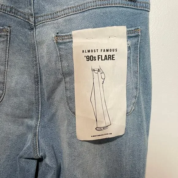 Almost Famous Destressed High Rise 90s Flare Jeans, sz 5 $44 - Picture 7 of 10